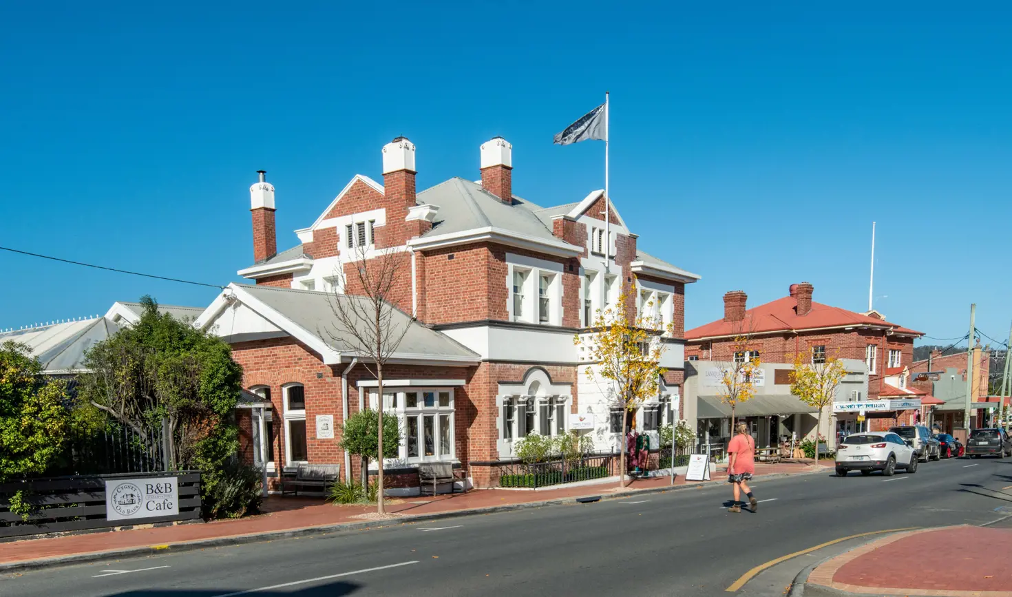Cygnet Old Bank heritage Victorian building on the main street, Cygnet in Tasmania's Huon Valley