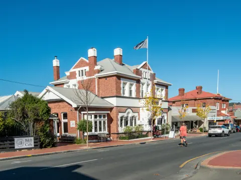 Cygnet Old Bank heritage Victorian building on the main street, Cygnet in Tasmania's Huon Valley